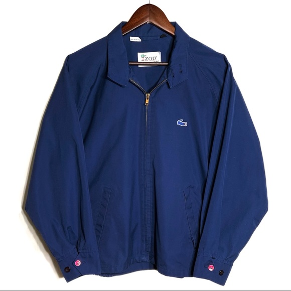 Izod Other - SOLD-Izod Jacket, Mens Navy Blue Alligator Logo Zip Up  Lightweight Jacket